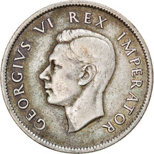 Moeda, África do Sul, George VI, 2 Shillings, 1942, EF(40-45), Prata, KM:29