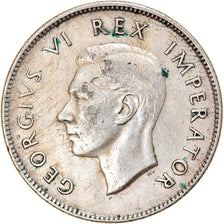 Monnaie, Afrique du Sud, George VI, 2 Shillings, 1942, TTB, Argent, KM:29