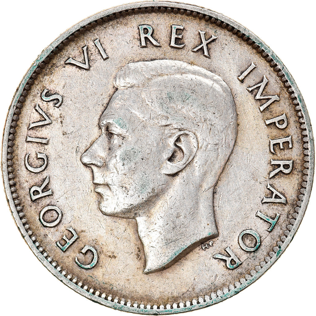 Munten, Zuid Afrika, George VI, 2 Shillings, 1943, Pretoria, ZF, Zilver, KM:29