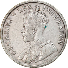 Moneda, Sudáfrica, George V, 2 Shillings, 1934, Pretoria, MBC, Plata, KM:22