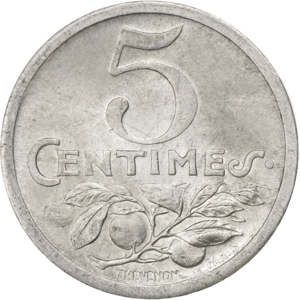 France, 5 Centimes, 1920, AU(55-58), Aluminium, Elie #10.1, 0.91
