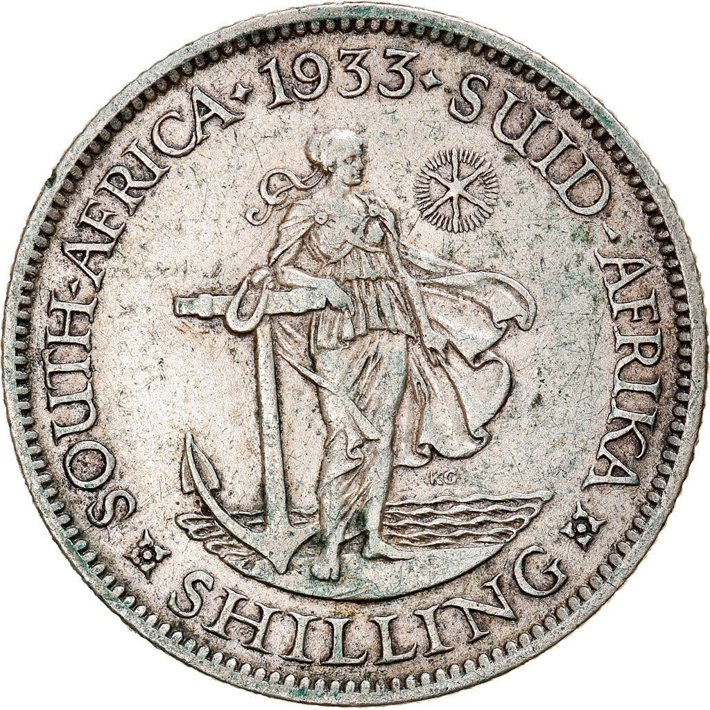 Monnaie, Afrique du Sud, George V, Shilling, 1933, TTB, Argent, KM:17.3