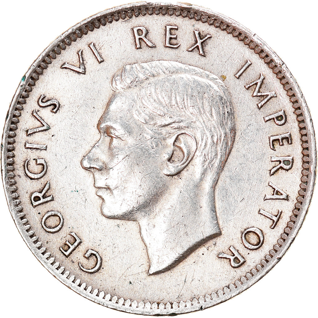 Coin, South Africa, George VI, Shilling, 1942, AU(50-53), Silver, KM:28