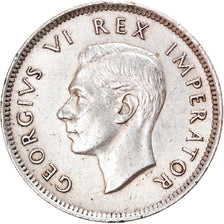 Coin, South Africa, George VI, Shilling, 1942, AU(50-53), Silver, KM:28