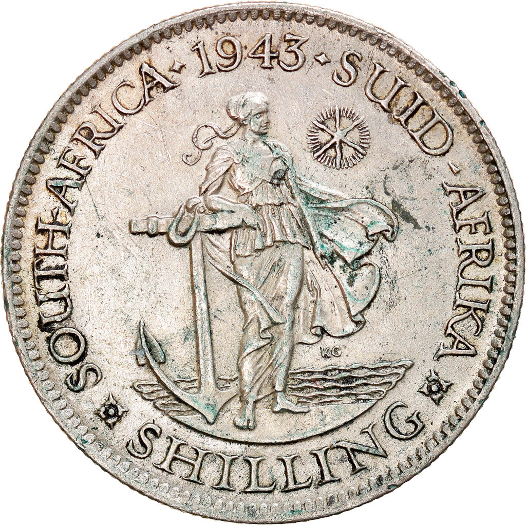Monnaie, Afrique du Sud, George VI, Shilling, 1943, Pretoria, TTB, Argent, KM:28