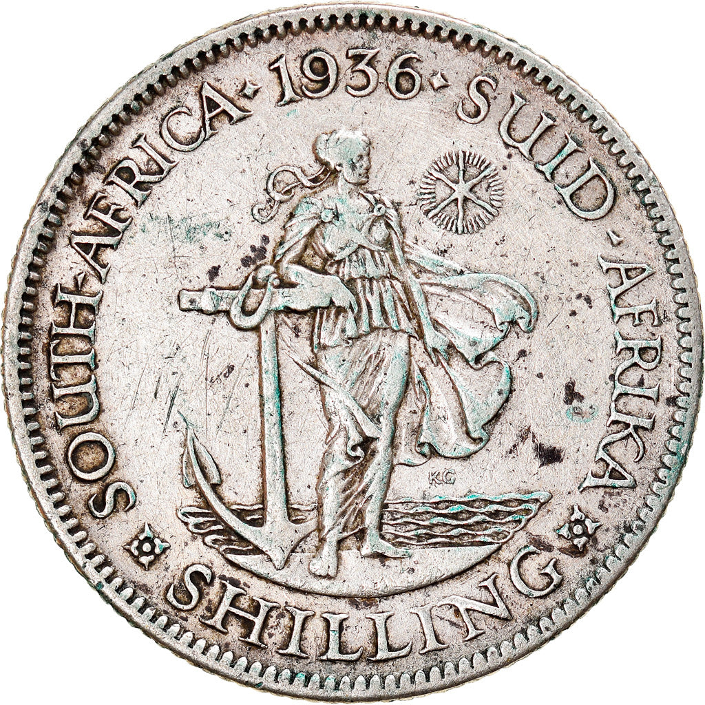 Monnaie, Afrique du Sud, George V, Shilling, 1936, Pretoria, TTB, Argent