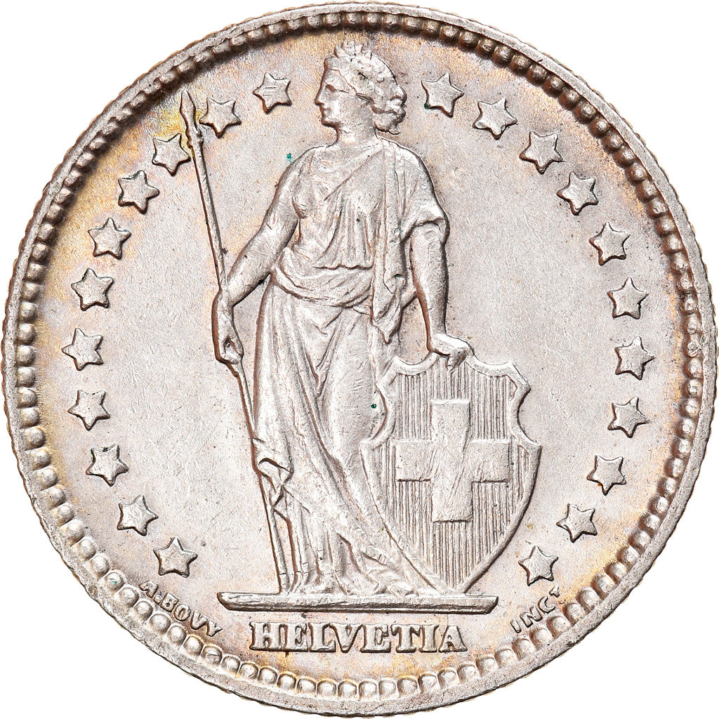 Coin, Switzerland, Franc, 1907, Bern, AU(50-53), Silver, KM:24