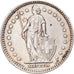 Moneda, Suiza, Franc, 1914, Bern, MBC, Plata, KM:24