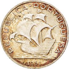 Coin, Portugal, 5 Escudos, 1951, AU(55-58), Silver, KM:581