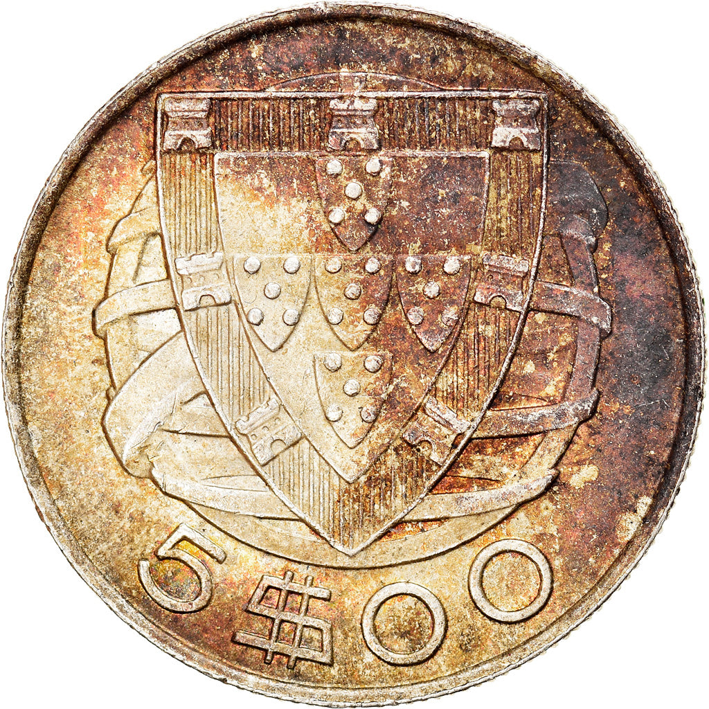 Moneta, Portogallo, 5 Escudos, 1951, SPL-, Argento, KM:581