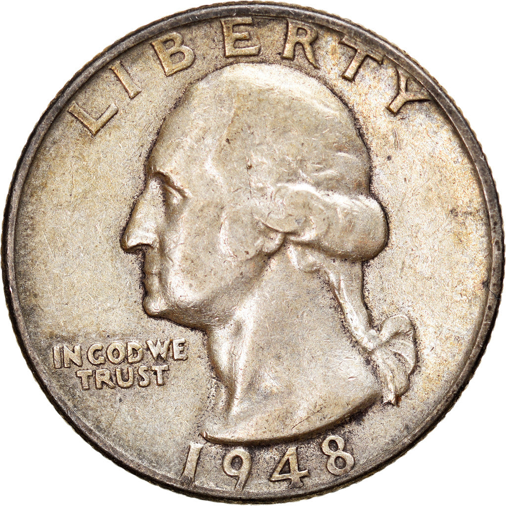 Coin, United States, Washington Quarter, Quarter, 1948, U.S. Mint, Philadelphia