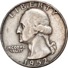 Coin, United States, Washington Quarter, Quarter, 1952, U.S. Mint, Denver