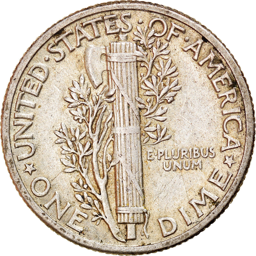 Coin, United States, Mercury Dime, Dime, 1942, U.S. Mint, Philadelphia