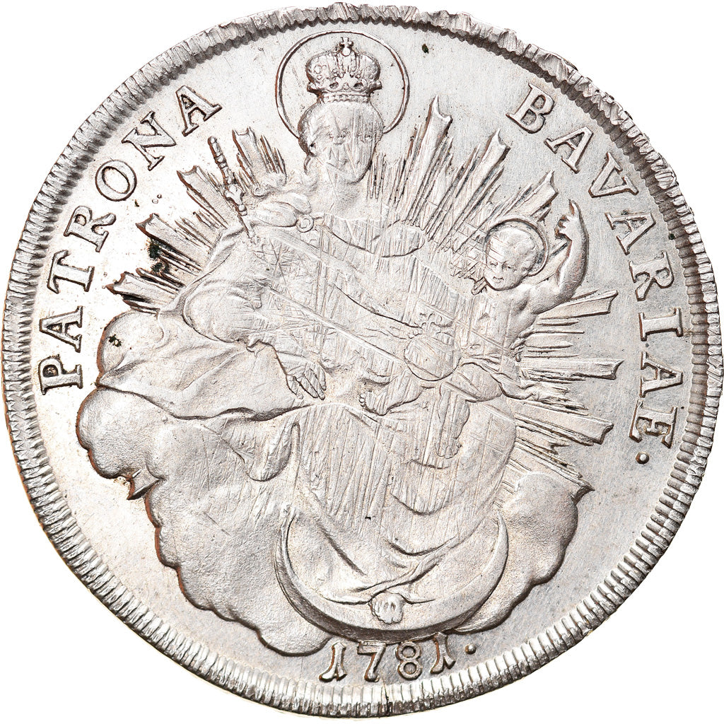 Munten, Duitse staten, BAVARIA, Karl Theodor, Thaler, 1781, Munich, ZF+, Zilver