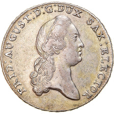 Moeda, Estados Alemães, SAXONY-ALBERTINE, Friedrich August III, Thaler, 1775