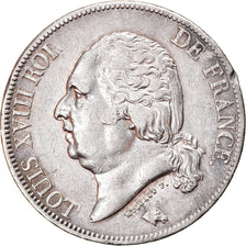 Monnaie, France, Louis XVIII, Louis XVIII, 5 Francs, 1824, Paris, TB+, Argent