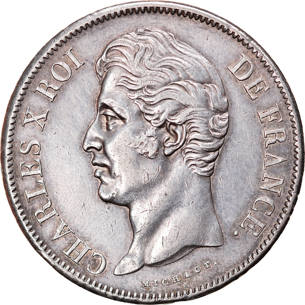 Moneda, Francia, Charles X, 5 Francs, 1830, Paris, EBC, Plata, KM:728.1