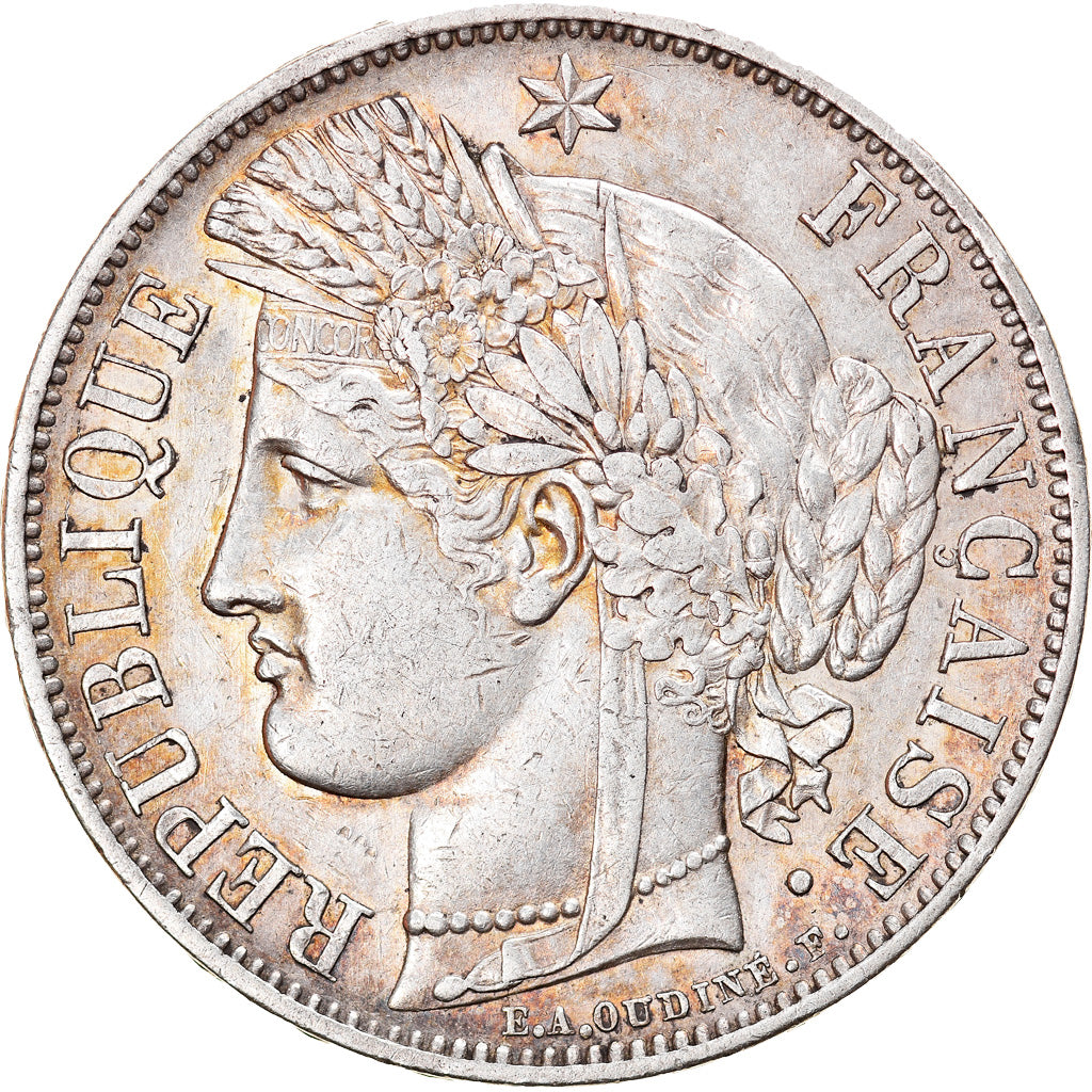 Coin, France, Cérès, 5 Francs, 1849, Paris, EF(40-45), Silver, KM:761.1