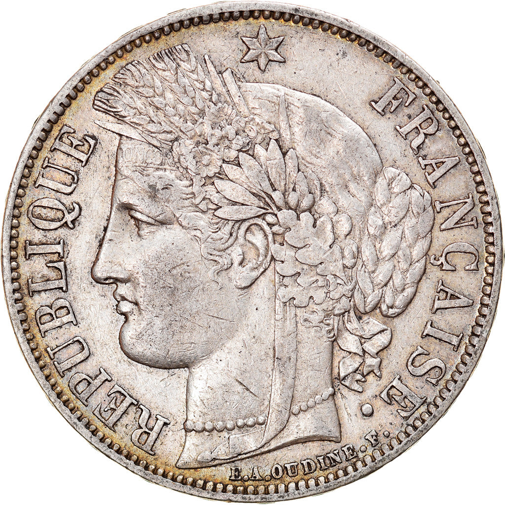 Coin, France, Cérès, 5 Francs, 1870, Paris, EF(40-45), Silver, KM:819