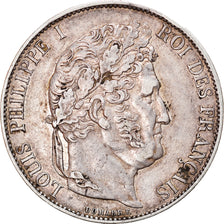 Moneta, Francia, Louis-Philippe, 5 Francs, 1845, Lille, BB, Argento, KM:749.13
