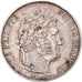 Moneta, Francia, Louis-Philippe, 5 Francs, 1845, Lille, BB, Argento, KM:749.13