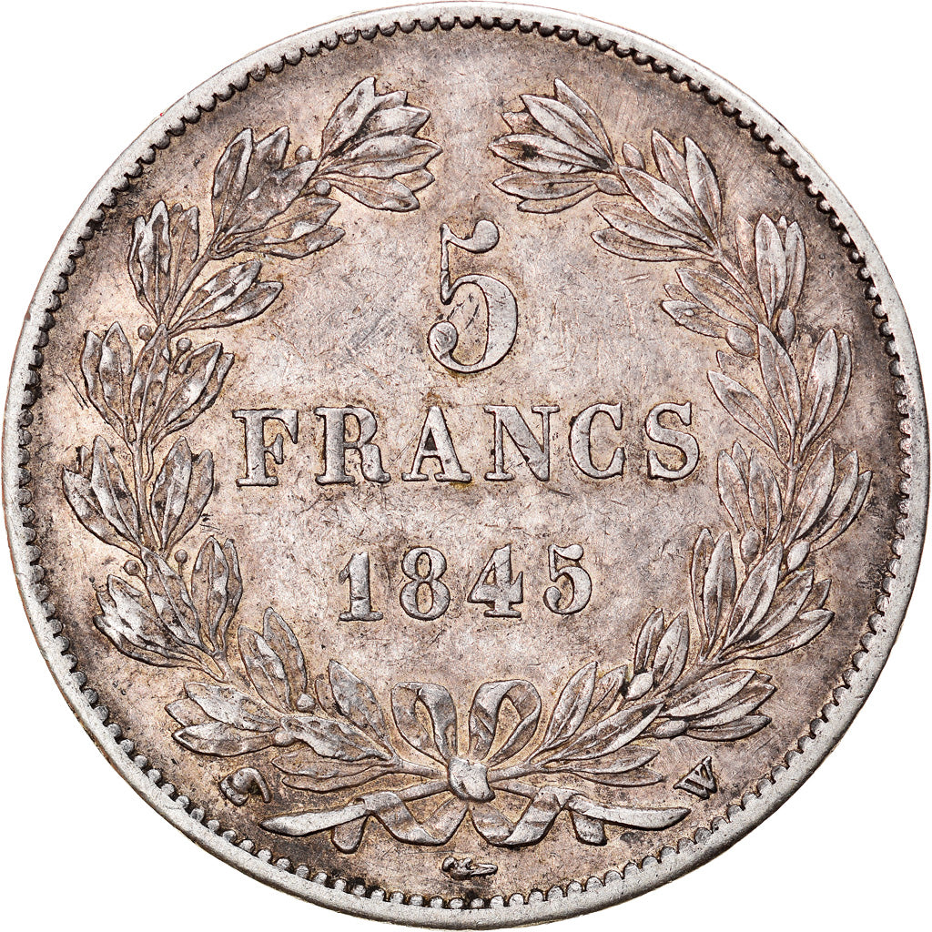 Moneta, Francia, Louis-Philippe, 5 Francs, 1845, Lille, BB, Argento, KM:749.13