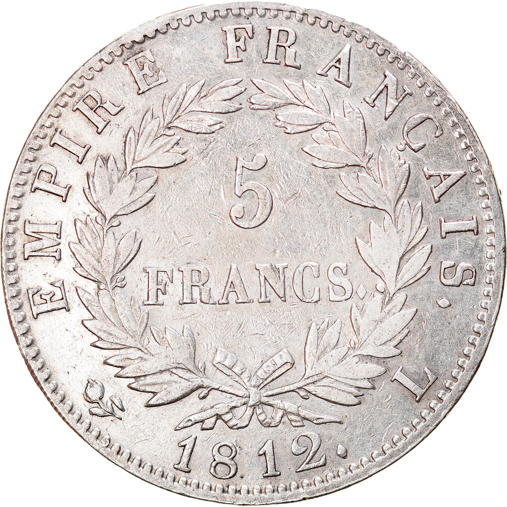 Moneta, Francja, Napoléon I, 5 Francs, 1812, Bayonne, EF(40-45), Srebro