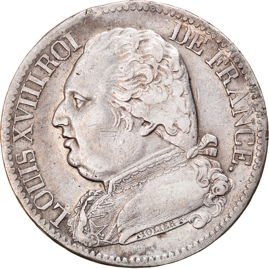 Coin, France, Louis XVIII, Louis XVIII, 5 Francs, 1814, Toulouse, EF(40-45)