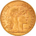 Moneda, Francia, Marianne, 10 Francs, 1907, Paris, MBC+, Oro, KM:846