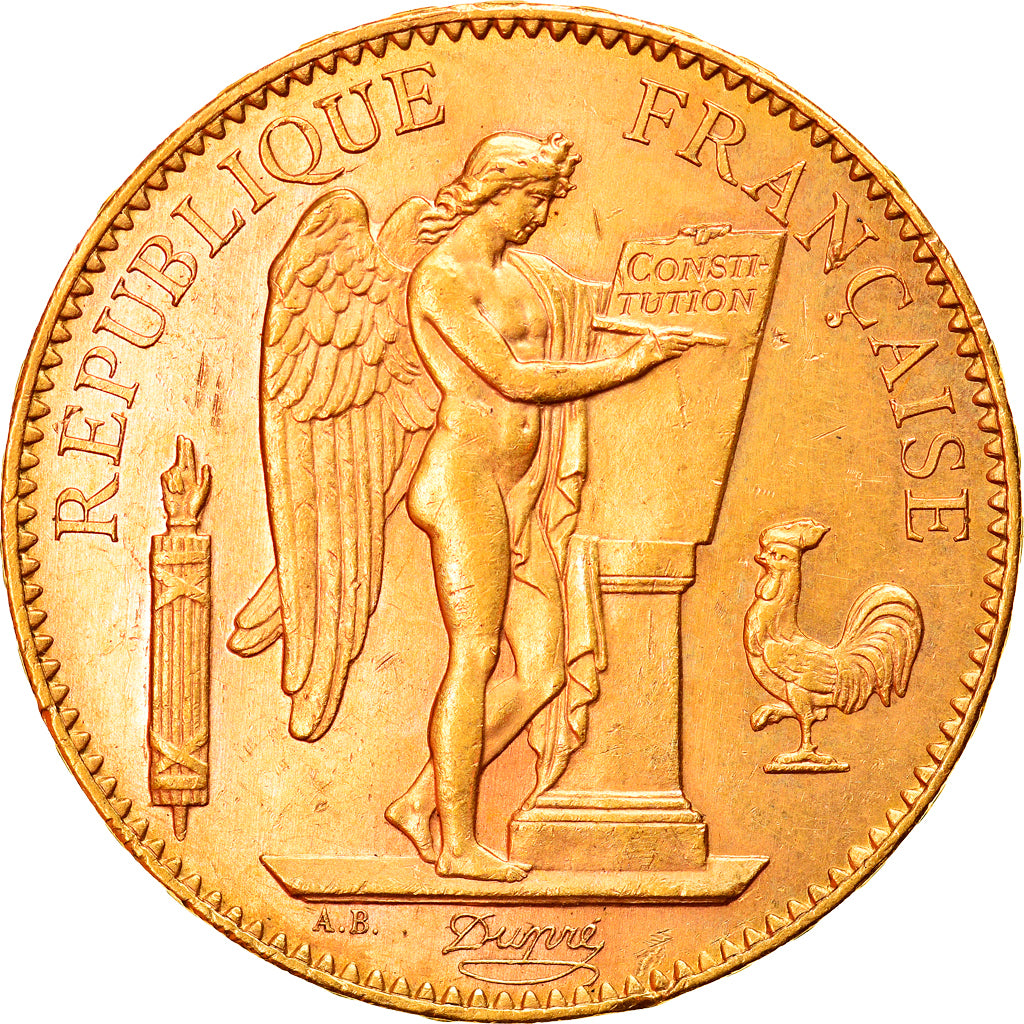 Münze, Frankreich, Génie, 100 Francs, 1908, Paris, SS+, Gold, KM:858
