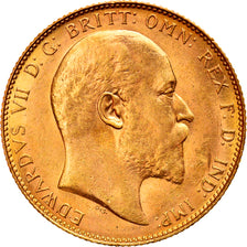 Moeda, Austrália, Edward VII, Sovereign, 1908, Perth, MS(63), Dourado, KM:15