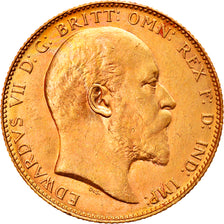 Coin, Australia, Edward VII, Sovereign, 1908, Perth, MS(63), Gold, KM:15