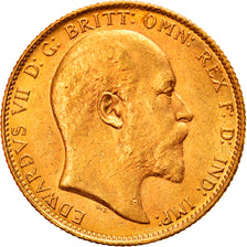 Coin, Australia, Edward VII, Sovereign, 1910, Sydney, MS(63), Gold, KM:15
