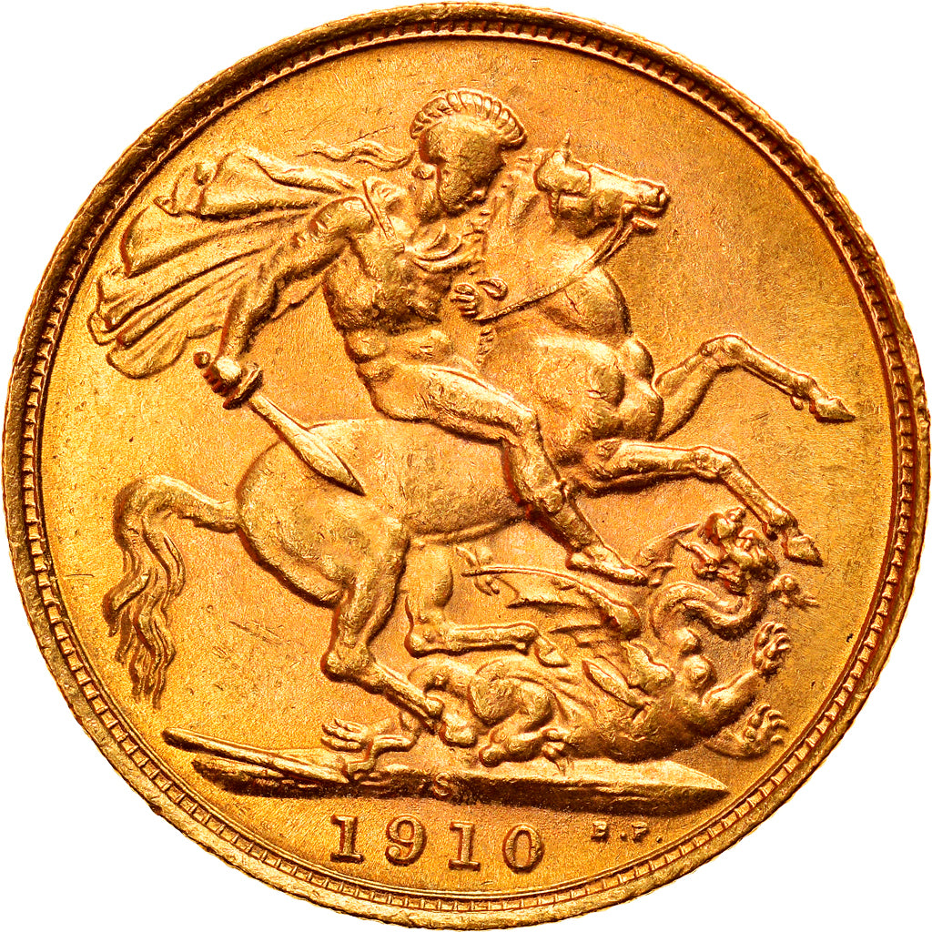 Coin, Australia, Edward VII, Sovereign, 1910, Sydney, MS(63), Gold, KM:15