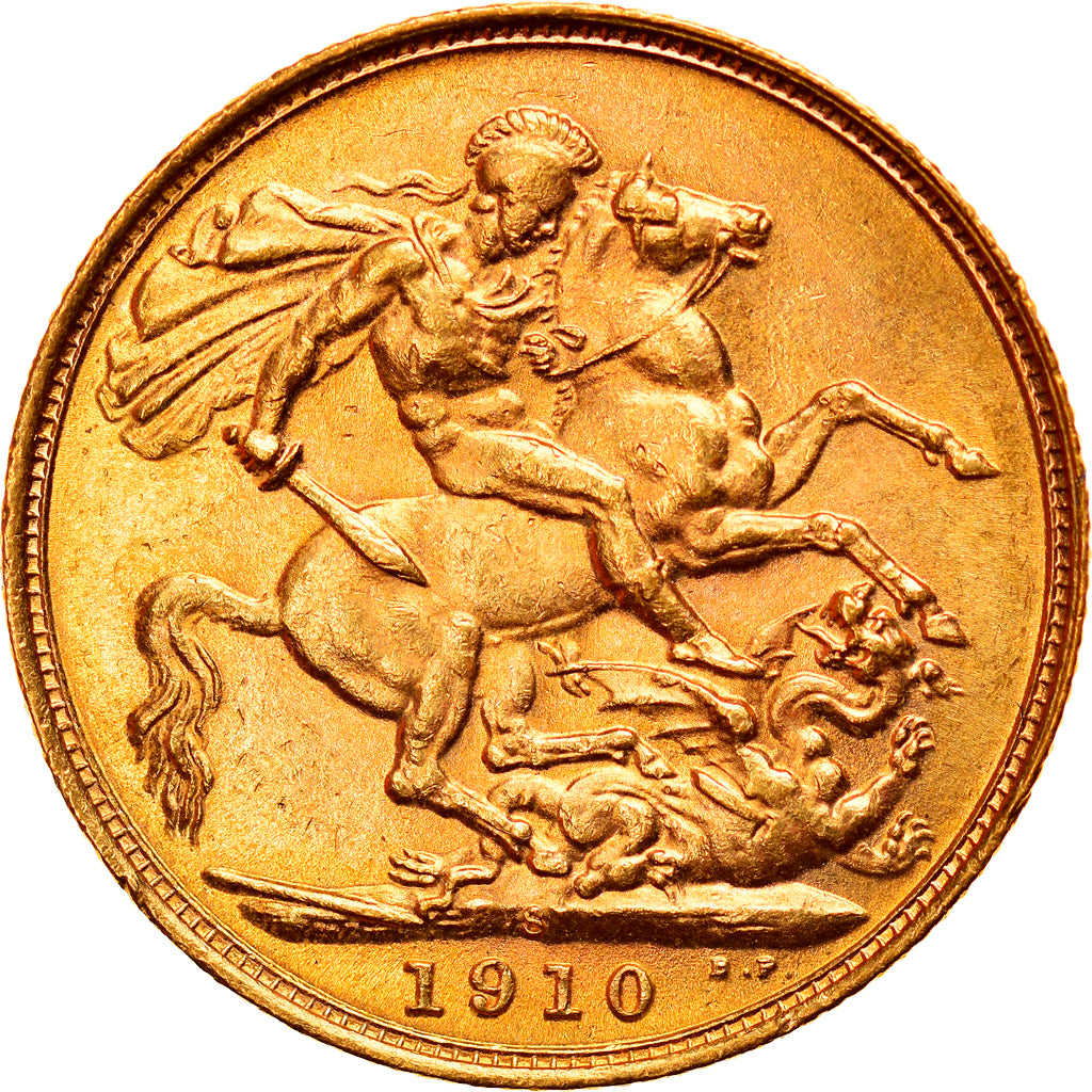 Coin, Australia, Edward VII, Sovereign, 1910, Sydney, MS(63), Gold, KM:15