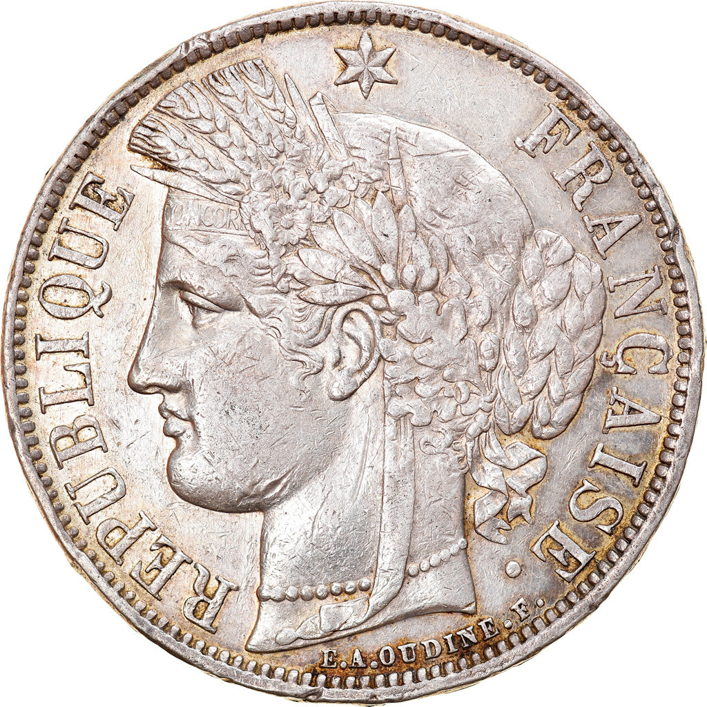 Coin, France, Cérès, 5 Francs, 1870, Paris, EF(40-45), Silver, KM:819