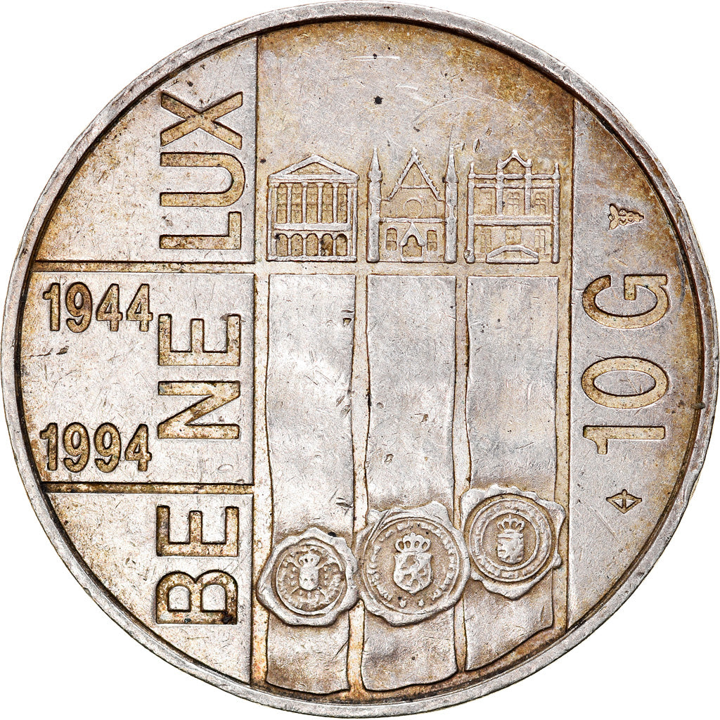 Coin, Netherlands, Beatrix, 10 Gulden, 1994, AU(50-53), Silver, KM:216