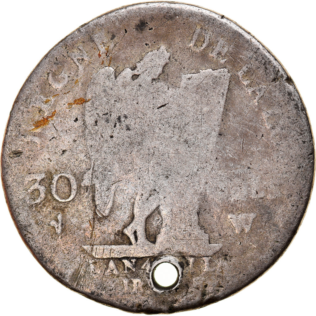 Monnaie, France, Louis XIV, 30 sols françois, 30 Sols, 1792, Lille, B+, Argent