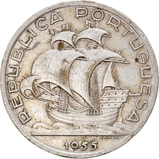 Coin, Portugal, 10 Escudos, 1955, EF(40-45), Silver, KM:586
