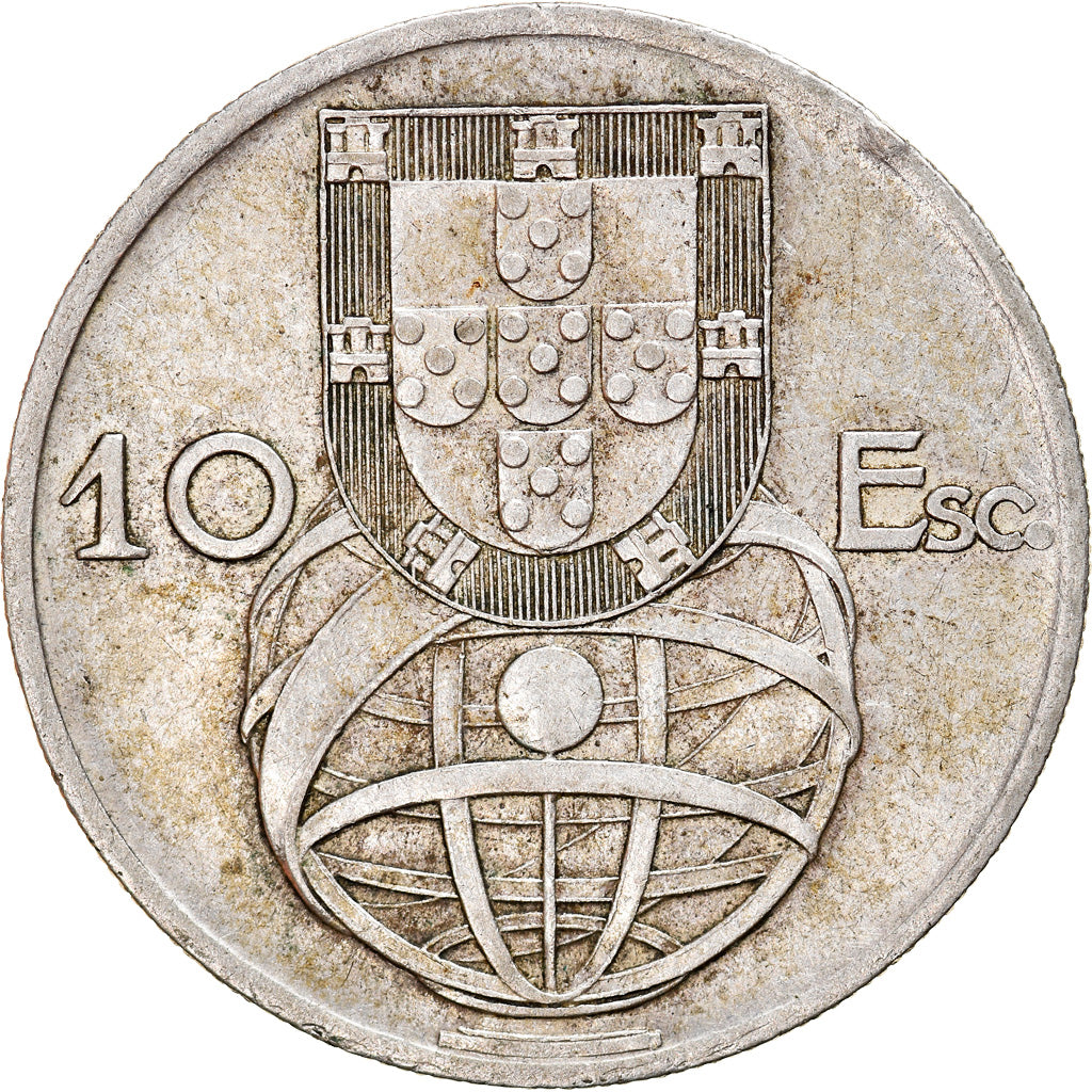 Coin, Portugal, 10 Escudos, 1955, EF(40-45), Silver, KM:586