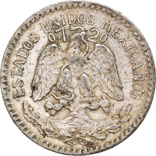 Coin, Mexico, 50 Centavos, 1920, Mexico City, EF(40-45), Silver, KM:447