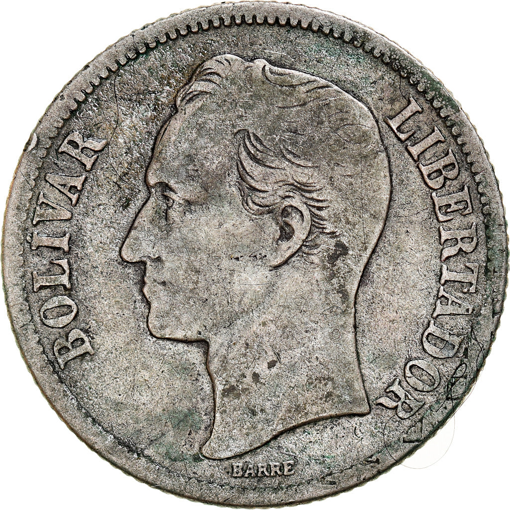 Moneda, Venezuela, Gram 5, Bolivar, 1945, Philadelphia, BC+, Plata, KM:22a