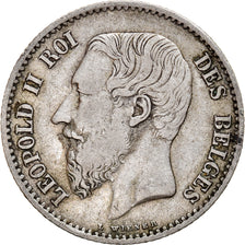 Moneta, Belgio, Leopold II, Franc, 1867, MB+, Argento, KM:28.1
