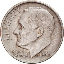 Coin, United States, Roosevelt Dime, Dime, 1947, U.S. Mint, San Francisco