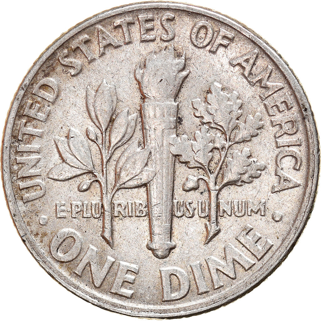 Coin, United States, Roosevelt Dime, Dime, 1954, U.S. Mint, Philadelphia