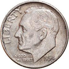 Monnaie, États-Unis, Roosevelt Dime, Dime, 1954, U.S. Mint, Philadelphie, TTB+