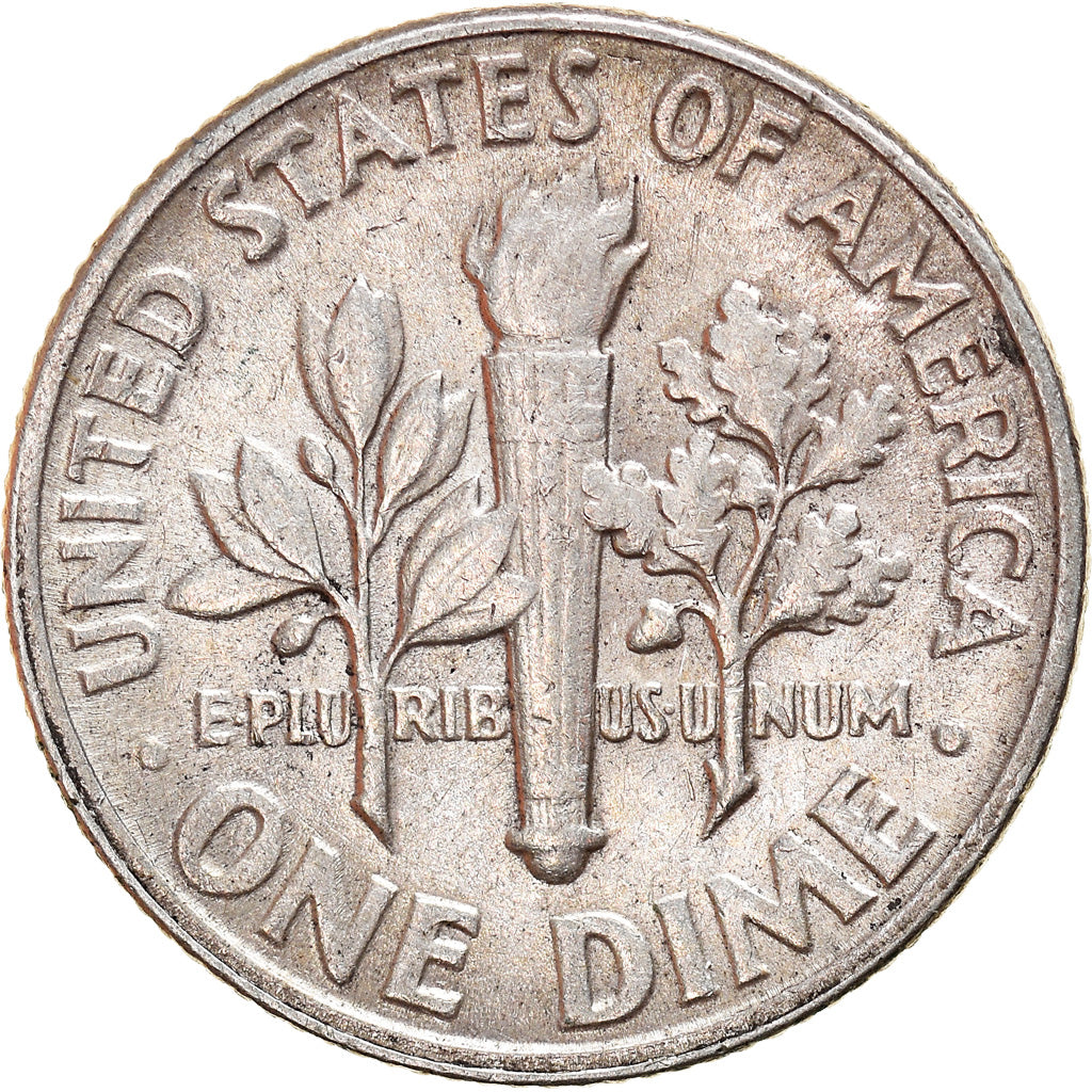 Coin, United States, Roosevelt Dime, Dime, 1954, U.S. Mint, Philadelphia