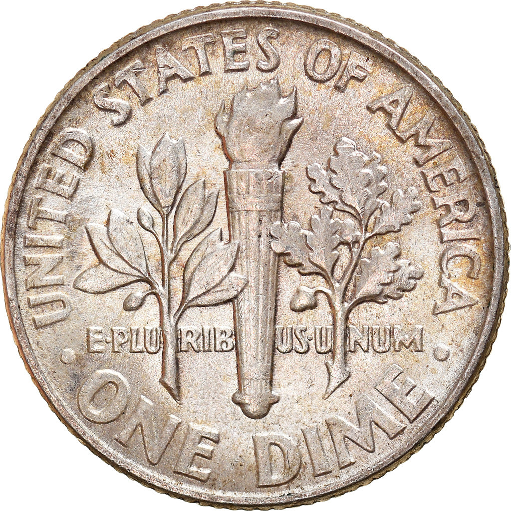 Coin, United States, Roosevelt Dime, Dime, 1955, U.S. Mint, Philadelphia
