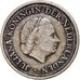 Moneda, Antillas holandesas, Juliana, 1/4 Gulden, 1957, MBC, Plata, KM:4