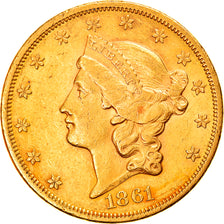 Moeda, Estados Unidos da América, Liberty Head, $20, Double Eagle, 1861, U.S.